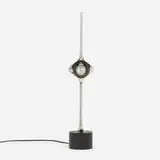 Cobra table lamp by Angelo Lelii, 1964, chrome-plated brass, enameled aluminum, blackened steel, sold Oct 2016