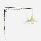 wall light by Stilnovo, c. 1955, enameled brass, brass, enameled aluminum, sold Oct 2016