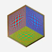 Victor Vasarely, Tri-Dagg, 1979, acrylic on panel