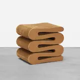 Wiggle Stool by Frank Gehry, 1972, corrugated cardboard, Masonite, sold Sep 2016
