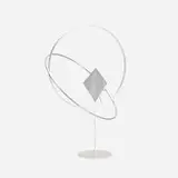 Jerome Kirk, Two Intersecting Rings, 1994, milled aluminum, tubular aluminum, steel