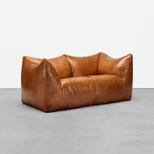 Mario Bellini, Le Bambole settee, 1972, buffalo leather