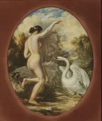 Untitled by William Edward Frost, William Edward Frost RA (1810-1877) Leda and the Swan oil on panel, sold Sep 2020