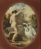 William Edward Frost, Untitled, William Edward Frost RA (1810-1877) Leda and the Swan oil on panel