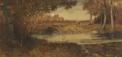 John Fullwood, Untitled, watercolour 60 x 125cm