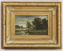Untitled by Joseph Thors, oil on board 18 x 29cm, sold Sep 2020