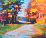 Tadashi Asoma, Golden Passage [Autumn Road], c.1990, color