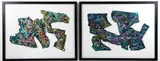 Jo-Anne Bates, Group of 2, Mixed Media Monotype prints including: Ebony Blues, 2014, artwork