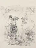 Hans Bellmer, Paysage 1900, printed in, 1970, etching on Arches wove paper