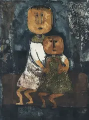Graciela Rodo Boulanger, Mother and Child, color, aquatint