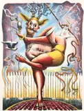 Nick Bubash, Human Knot - from The Entertainers portfolio, 2000, color, lithograph on wove paper