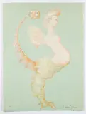 Léonor Fini, Vespertilia, 1970s, color, lithograph on wove paper
