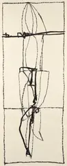 Roberto Juarez, Driving Platform, Nail Section, Tea Bowl, 1987, lithograph