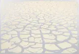 Menashe Kadishman, Silver Cracked Earth, c. 1979, etching with aquatint on Guarro paper