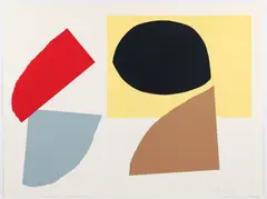 John McLean, Untitled Abstract - from Mountjoy Suite, 1995, silkscreen printed in colors, initialed