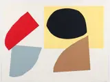 John McLean, Untitled Abstract - from Mountjoy Suite, 1995, silkscreen printed in colors, initialed