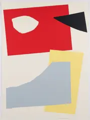 John McLean, Untitled Abstract - from Mountjoy Suite, 1995, silkscreen printed in colors, initialed