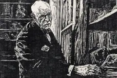 Dan Miller, Kahnweiler, undated, woodcut on paper