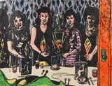Robert Qualters, (American/Pittsburgh, contemporary), The Bowling Banquet, 1969, color, lithograph on wove paper