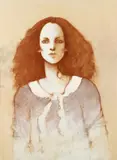 Ramon Santiago, Portrait of a Woman, 1982, lithograph on paper