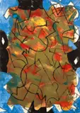 Mark Tobey, Untitled Print, serigraph on laid paper