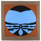 Jack Youngerman, Untitled (Black, Blue on Brown), from Blue/Brown Suite, 1978, serigraph printed in colors