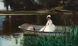 Alfred Thompson Bricher, Mrs. Bricher in a Boat