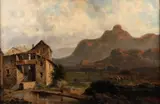 John Califano, Italian Villa with Sheep, c.1910, oil on canvas