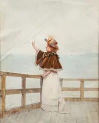The Farewell by Maximilienne Guyon, watercolor and pencil, offered Dec 2022