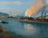 Aaron Harry Gorson, Blast Furnaces Early Morning