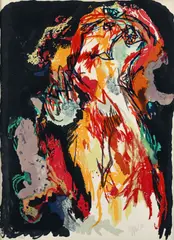 La Femme, 1960, color by Karl Appel, lithograph on paper, offered Dec 2022