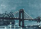 Richard Bosman, Bridges II, 1997, color, woodcut