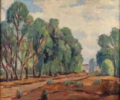 Harvey B. Coleman, El Camino - California Landscape, undated, c.1930s, oil on canvas