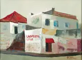 Susana Etcheverry, Street Scene in Argentina (likely in Cordoba, Argentina), c.1985, oil on canvas