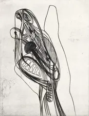 Stanley William Hayter, Cheiromancy, 1935/, 1974, etching and soft ground, pencil