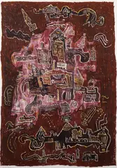 Ynez Johnston, Untitled (The Black Pagoda VIII), 1966, lithograph printed in colors