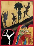 Ronald B. Kitaj, Title: New York Says It (Performing Arts Center), 1982, Medium:, serigraph printed in colors, Dimensions:
