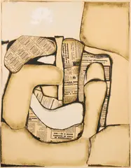 Composition by Conrad Marca-Relli, 1973, lithograph printed in colors on wove paper, offered Dec 2022