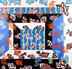 The Exit No. #1 by Watfa Midani, 2013, acrylic on canvas, offered Dec 2022