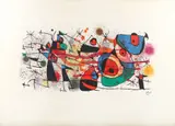 Ceramiques IV, 1974, color by Joan Miró, lithograph on Arches paper, offered Dec 2022