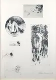 LeRoy Neiman, Six Nudes (from the portfolio: Eaux Fortes), 1980, etching, publisher: Knoedler Publishing, inc