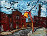 Arnold Sharrad, Red Hook (Brooklyn), 2001, oil and heavy impasto on artist's board
