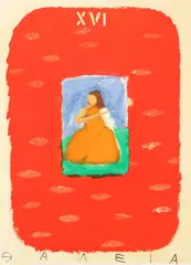 Joe Tilson, Thalia from Portfolio Le Nove Muse (The Nine Muses), 2005, color, aquatint