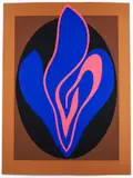 Jack Youngerman, Untitled (Pink, Blue, Black on Brown) from Blue/Brown Suite, 1978, serigraph printed in colors