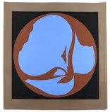 Jack Youngerman, Untitled (Blue, Brown on Black) from Blue/Brown Suite, 1978, serigraph printed in colors