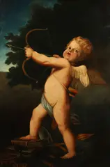 Franceschini (Italian 1611 - 1689), Cupid with His Bow and Arrow, 19th Century Copy by Baldassare Peruzzi, oil on canvas, offered Nov 2022