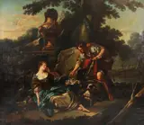 François Boucher, Le Panier Mysterieux, late 18th Century or first half of the 20th Century, (original was painted in 1748 and shown in the 1750 Paris Salon as #24, oil on canvas