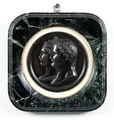 Bertrand Andrieu, Napoleon and Josephine Plaque, bronze plaque
