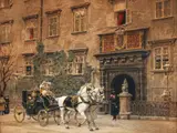 Ernst Graner, Emperor Franz Joseph in a Carriage in front of the Swiss Gate, Hofburg Palace, Vienna