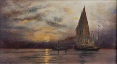 Richard Deibel Murray, Twilight Off the Coast, 1927, oil on paperboard